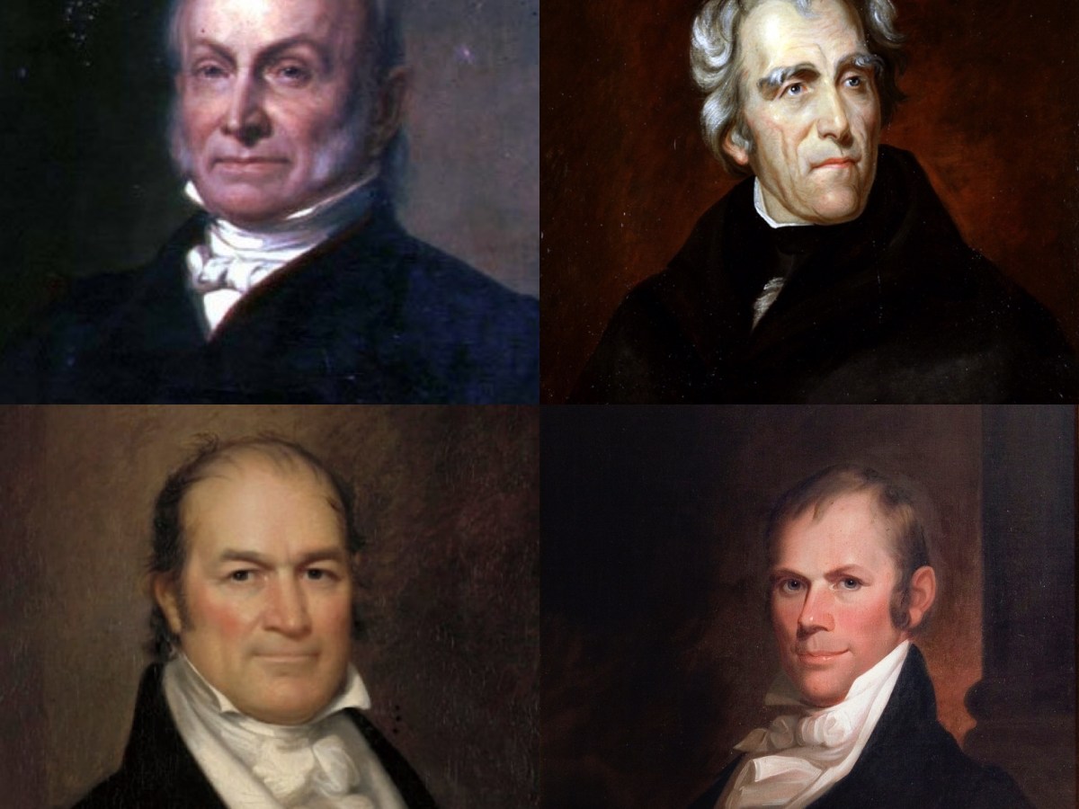 1824 – JOHN QUINCY ADAMS VS ANDREW JACKSON VS HENRY CLAY VS WILLIAM H.&nbsp;CRAWFORD